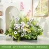 Arreglo de Flores Artificiales y Plantas Verdes HY-DS3 para Decoración de Fondo de Boda, Flor de Mesa, Decoración de Mesa de Comedor, Decoración de Flores Falsas de Lujo Ligero