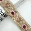 Ribete de encaje bordado estilo étnico de 4 cm de ancho para manualidades en escotes de ropa, accesorios para ropa de niños, cinta de tela, ribete de encaje ancho bordado