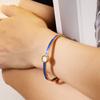 Caliente nuevo transfronterizo fabricantes de joyería de esmalte de acero inoxidable al por mayor pulsera de acero de titanio de moda simple con caída de color