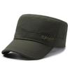 Novo Chapéu de Aba Reta para Homens, Camuflado Verde Militar, Ajustável, Estilo Coreano, Moderno, Casual, Versátil, Boné de Baseball Bordado com Aba Curta