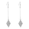 E1148 Brincos Estilo Coreano Amor Stud de Orelha Diamante Brinco de Haste Longa Coração de Pêssego Elegante Joia de Orelha Simples Versátil