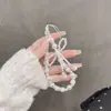 Estilo Ins de Luxo Leve com Glitter Fino de Diamante Contas Corrente para Capa de Celular Corrente para Pendurar Bolsa com Pérola Artificial de Alto Valor Câmera Ccd Anti-Perda