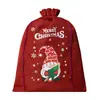 Bolsas de Arpillera con Cordón Navideñas, Bolsas de Arpillera con Cordón para Empaque de Regalos Navideños, Bolsas de Dulces para Niños, Bolsas de Regalo para Fiestas Navideñas