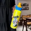 Copo Térmico 2025, Copo d'Água Bonito para Meninos e Meninas, Novo Copo Estudante de Aço Inoxidável 316 de Grande Capacidade e Conveniente com Canudo