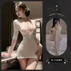 Lemon Story Productos de Lencería Sexy Tentación de Secretaria Sexy Pijama Deseo Puro Pecho Pequeño Revelador Gran Perspectiva Falda para Cadera