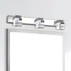 Luz frontal para espejo de baño de cristal K9 transfronteriza, aplique de pared de acero inoxidable, luz de espejo, luz frontal de espejo de cristal LED, hierro