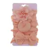 Set de 3 Piezas de Diadema para el Cabello de Nylon de Alta Elasticidad para Niños, Accesorios para la Cabeza, Diadema de Flor con Lazo de Donut para Fotos de Bebé