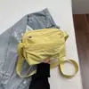 Bolso de Lona Casual de Gran Capacidad Nuevo Primavera 2026 para Mujer, Bolso de Hombro Cruzado Elegante y Ligero, Bolso Cuadrado Pequeño de Color Sólido
