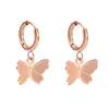 Aretes Colgantes de Mariposa, Aretes de Mariposa Huecos Simples y Frescos, Aretes de Mujer de Moda y Versátiles al por Mayor