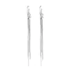 Pendientes Largos con Borlas y Hojas para Mujer, Súper Estilo Hada, Pendientes de Cadena Hueso de Serpiente Estilo Bosque, Pendientes Artísticos de Cadena de Hojas con Diamantes Brillantes