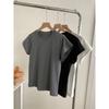 Popular playera delgada T verano adelgazante color sólido ins manga corta diseño nicho para mujer simple básica combinable top camiseta moda