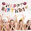 Banderines Decorativos para Pastel de Cumpleaños, Banderines para Montaje de Escena, Accesorios Creativos de Decoración de Labiales con Temática de Cosméticos para Niñas
