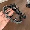 Diadema de Peine de Pedrería de Lujo, Exquisita Diadema Hecha a Mano con Perlas, Accesorio para el Cabello Elegante y de Moda con Corona Alta