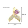Oro Cobre Rosa Diamante Cola de Pez Princesa Moda Comercio Exterior Transfronterizo DIY Joyería Cobre Circonita Microincrustación Accesorios Colgante