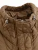 Otoño 2026 Nueva Moda Europea y Americana Casual Chaqueta de Algodón con Cuello Alto y Cintura Ajustada para Comercio Exterior