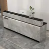 Mostrador de Recepción de Recepción con Acabado Lacado, Diseño Moderno Sencillo, Adecuado para Ropa, Belleza y Peluquería, Escritorio Pequeño de Oficina, Caja Registradora de Tienda, Mueble de Barra de Bar, Empresa