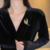 Broche de orelha de trigo dourado nicho anti-exposição de alta qualidade acessórios de roupas fixas requintado pino de corpete feminino de alta qualidade