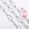 Aço Inoxidável Banhado a Ouro Corrente Cruzada Extra Longa Dourada Padrão de Dente Oval DIY Corrente para Colar Pulseira Acessórios de Corrente para Joias