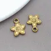 Serie de Flores de Acero Inoxidable Colgante en Forma de Corazón Girasol Trébol de Cuatro Hojas Colgante Pendientes DIY Llavero Accesorios de Joyería