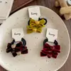 Oso de Terciopelo de Gama Alta con Lazo Versátil para el Cabello Accesorios para el Cabello de Niña Otoño e Invierno Borgoña Cuerda para el Cabello con Bola Diadema