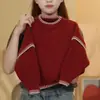 Suéter para Niñas Invierno Nuevo Estilo Moda Infantil Estilo Coreano Camisa Básica Bebé Rojo Ropa Cálida Ropa Interior para Bebés