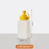 Botella exprimible de gran calibre para salsa con tapa y boquilla puntiaguda, de plástico transparente para el hogar, para kétchup, miel y especias.