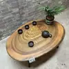 Mesa de Té de Madera de Alcanfor Talla de Raíz Madera Maciza Mesa de Café Pequeña Estilo Shaji B&B Sala de Estar Ventana Saliente Tatami Mesa Pequeña