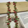 Borda de Renda Bordada Colorida Solúvel em Água de 3,5 cm de Largura para Saias Hanfu, Acessórios de Cabelo e Acessórios de Vestuário, Disponível para Atacado Transfronteiriço