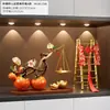 Adornos de Caqui para Sala de Estar, Entrada, Mueble de TV, Decoración de Gabinete de Vino, Regalo de Inauguración de Casa