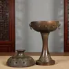 Estufa Antiga com Padrão Han Flor de Ameixa Incenso de Sândalo para Interior Escritório Zen Queimador de Incenso Antigo de Cintura Alta Ornamentos de Estufa de Alto Padrão