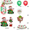 Decoración Navideña Accesorios para Fotos Juguetes Globos 3D de Cuatro Dimensiones Papá Noel de Pie Reno Dibujos Animados Globos de Papel de Aluminio