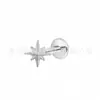 Pendientes de Serie Starburst de Joyería de Aleación de Titanio, Clavos para Cartílago de la Oreja Modernos y Versátiles, Joyería para Piercings con Rosca Interna de Grado Médico