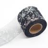 Tela de malla copo de nieve plateado caliente de 6 cm hecha a mano DIY accesorios de joyería accesorios para el cabello horquilla material de lazo