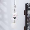 Corrente de Celular Chaveiro Gatinho de Desenho Animado Tridimensional Bola de Pelo Pingente Fofo Chaveiro Pingente para Bolsa de Estudante Presente