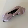 Presilha Banana Rosa de Orelha de Coelho Dupla Face Coreana com Laço de Cetim 3D Estilo Ballet para Rabo de Cavalo Coque