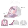 Gorra de Malla Transpirable de Algodón Puro para Niños Transfronteriza de Primavera y Verano, Linda de Conejo, Dulce y Linda, Gorra de Béisbol de Malla para Niñas, Personalización al por Mayor