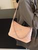 Bolsa Pequena para Mulheres 2024 Primavera e Verão Novo Estilo Matelassê Fio Bordado Bolsa Saco Balde Transversal de Corrente Fashion para Trabalho