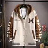 Nueva Sudadera con Capucha para Hombre de Primavera y Otoño, Suelta Casual Versátil Chaqueta Superior de Manga Larga Marca de Moda Sudadera Cardigan
