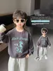 Moletom Infantil 1721 Primavera Novo Estiloso Pulôver Infantil Roupa de Primavera Top Primavera Outono Camisa de Manga Longa Infantil