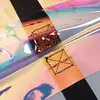 Bolso Mágico Láser de PVC Bolsa de Gelatina Celebridad de Internet Maquillaje Bolso Transparente Bolsa con Cremallera Bolsa de Empaque de Regalo de TPU