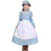 Rosa Azul Floral Niña Colonial Amazon Source Vestido Pradera Pionera Pastoral