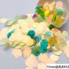 Lentejuelas Redondas para Escamas de Pescado de 6/8/10/15/20 mm, Cuentas Doradas Brillantes Transparentes para Vestido DIY, Colgante de Estilo Étnico