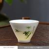 Xícara de chá celadon cerâmica pintada à mão mestre xícara única xícara de chá casa tigela de chá kung fu vintage xícara chapéu atacado