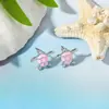 Brincos de Tartaruga Pequena Coloridos com Gotejamento de Óleo Design Simples de Nicho Nova Moda Transfronteiriça Brincos Versáteis para Mulheres Atacado