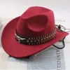 Chapéu Top Étnico Chapéu de Cowboy Ocidental Xizang Xizang Chapéu de Performance Chapéu de Lã Chapéu de Lã Retrô Centro-Europeu e Americano