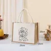 Bolsa de Patchwork de Lona, Bolsa de Yute para Niños Personalizada de Graffiti DIY, Bolsa de Regalo sin Estampar, Bolsa de Lona