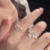 [Paquete de diez] Anillo Amor Coreano Femenino Diseño de Nicho Versátil Anillo de Lujo Ligero Anillo para Hermana Ajustable