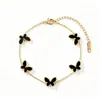 Pulsera popular de titanio y acero estilo ins, moderna, versátil, corazón, mariposa, estrella, geométrica, de acero inoxidable, joyería para la mano