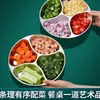 Bandeja de comida reductora de grasa hecha de acero inoxidable 304 de grado alimenticio, bandeja de preparación dividida, bandeja para condimentos de cocina para cebolleta, jengibre, ajo y bandeja para guarniciones de uso doméstico
