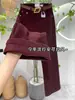 Pantalones Rectos Estrechos Rojo Ankora Otoño Temprano 2024 Talla Grande para Mujer Gordita Adelgazantes de Cintura Alta Jeans de Pierna Ancha